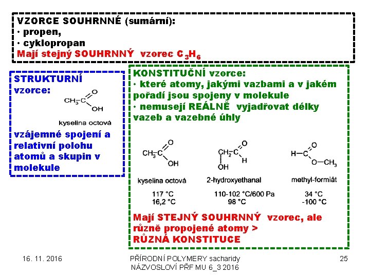 VZORCE SOUHRNNÉ (sumární): • propen, • cyklopropan Mají stejný SOUHRNNÝ vzorec C 3 H