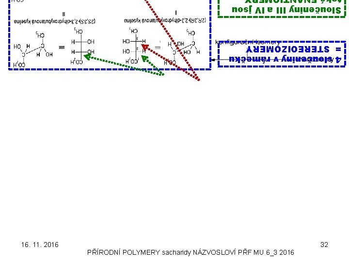 Sloučeniny III a IV jsou 4 sloučeniny v rámečku = STEREOIZOMERY 16. 11. 2016