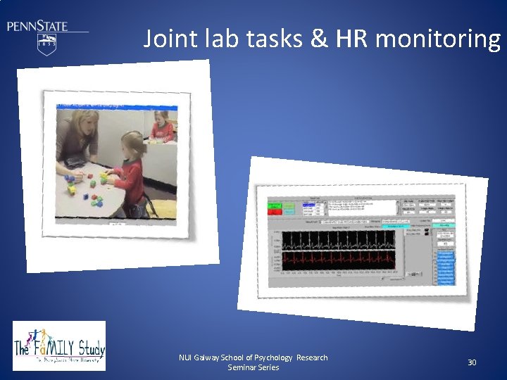 Joint lab tasks & HR monitoring 05/02/2010 NUI Galway School of Psychology Research Seminar