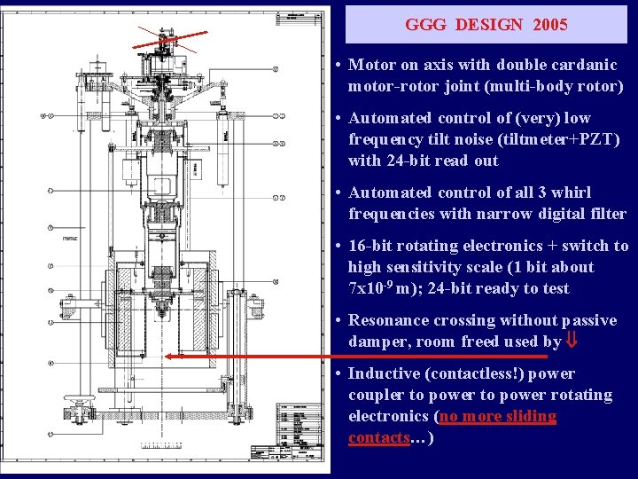 GGG DESIGN 2005 • Motor on axis with double cardanic motor-rotor joint (multi-body rotor)