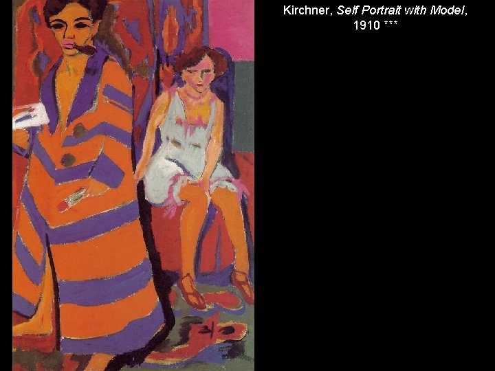 Kirchner, Self Portrait with Model, 1910 *** Kirchner, Self Portrait with Model, 1910 ***