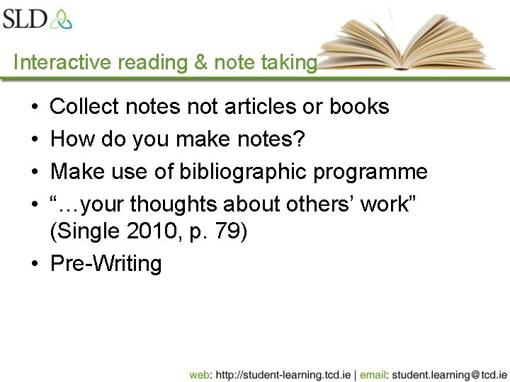 Interactive reading & note taking • • Collect notes not articles or books How
