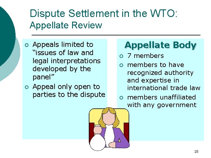 Dispute Settlement in the WTO: Appellate Review ¡ ¡ Appeals limited to “issues of Dispute Settlement in the WTO: Appellate Review ¡ ¡ Appeals limited to “issues of