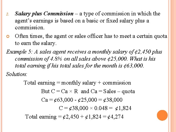 COMMISSION AND TRADE DISCOUNT Course Code and Title