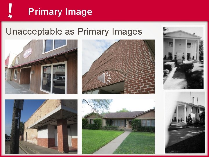 Primary Image Unacceptable as Primary Images 