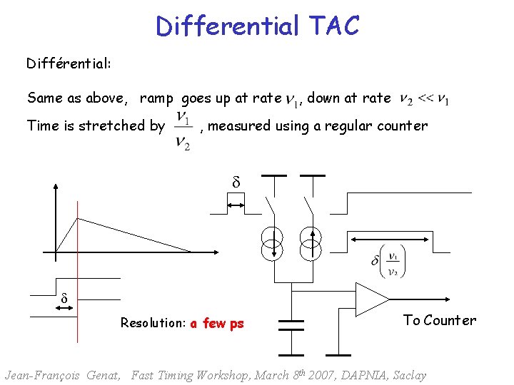 Differential TAC Différential: Same as above, ramp goes up at rate Time is stretched