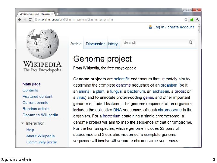 3. genome analysis 1 