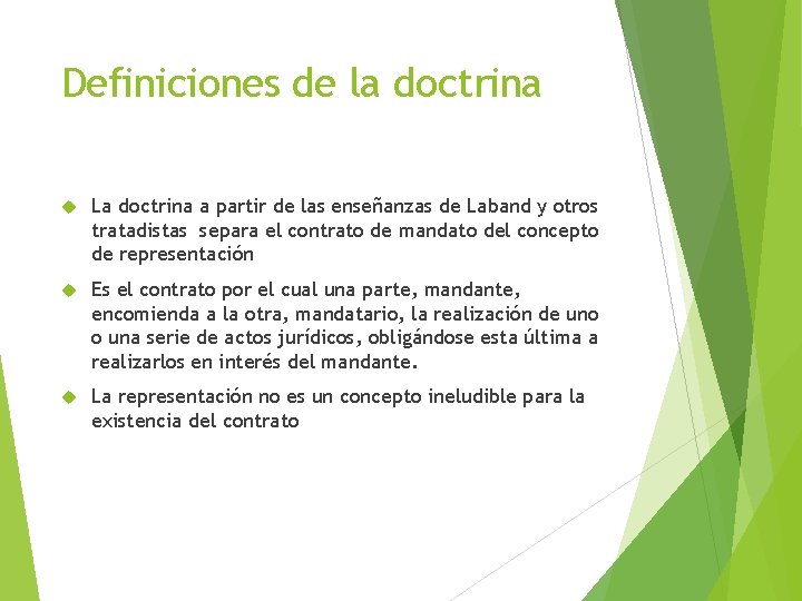 Definiciones de la doctrina La doctrina a partir de las enseñanzas de Laband y