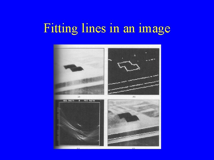 Fitting lines in an image 