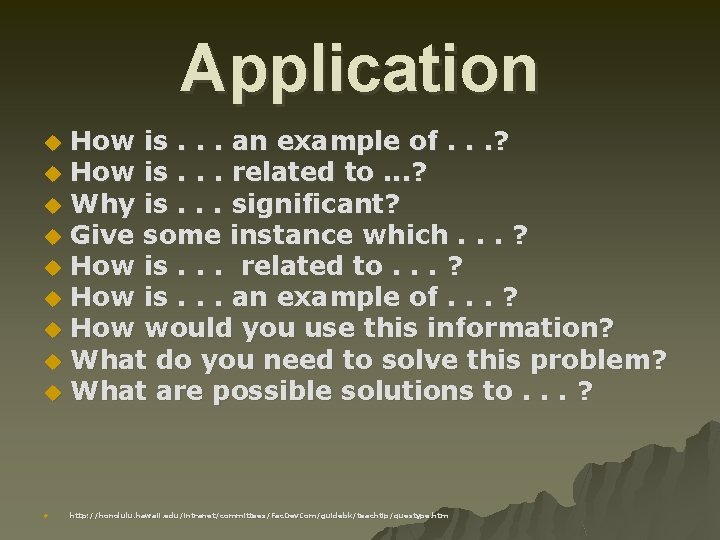 Application u How is. . . an example of. . . ? How is.