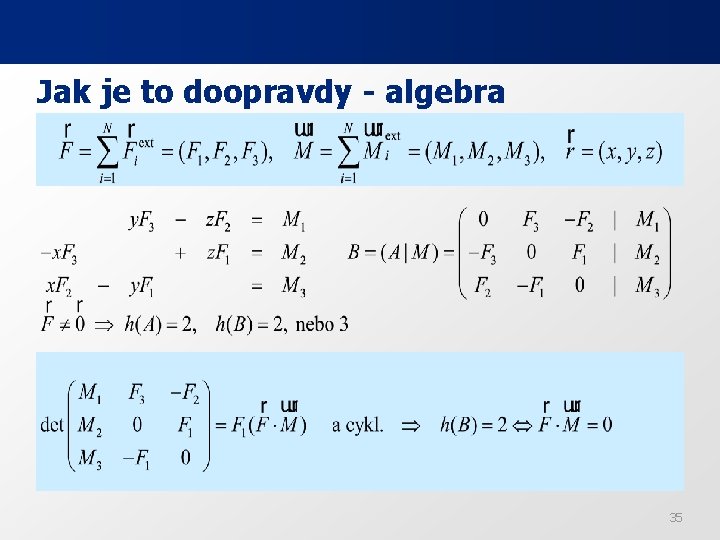 Jak je to doopravdy - algebra 35 Jak je to doopravdy - algebra 35