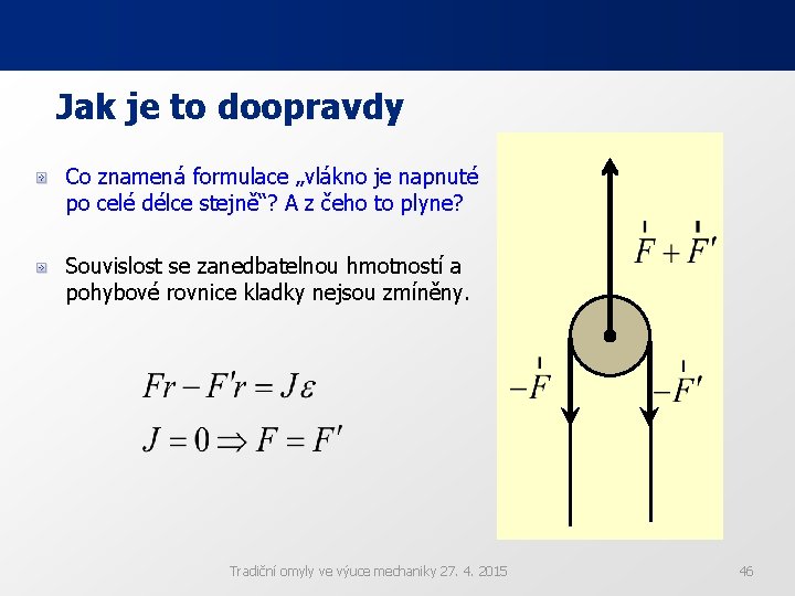 Jak je to doopravdy Co znamená formulace „vlákno je napnuté po celé délce stejně“? Jak je to doopravdy Co znamená formulace „vlákno je napnuté po celé délce stejně“?