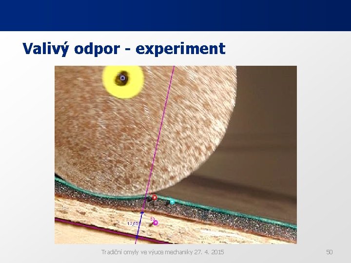 Valivý odpor - experiment Tradiční omyly ve výuce mechaniky 27. 4. 2015 50 Valivý odpor - experiment Tradiční omyly ve výuce mechaniky 27. 4. 2015 50