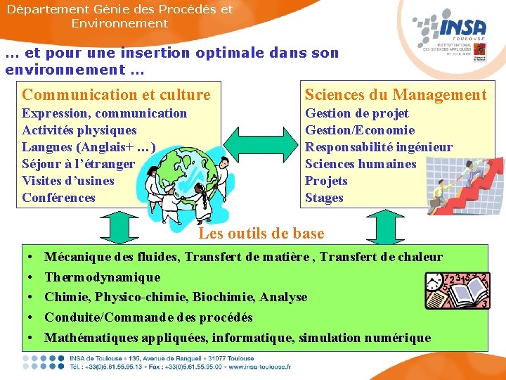 Département Génie des Procédés et Environnement … et pour une insertion optimale dans son