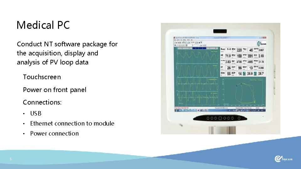 Medical PC Conduct NT software package for the acquisition, display and analysis of PV