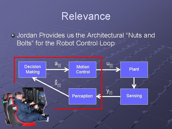 Relevance Jordan Provides us the Architectural “Nuts and Bolts” for the Robot Control Loop