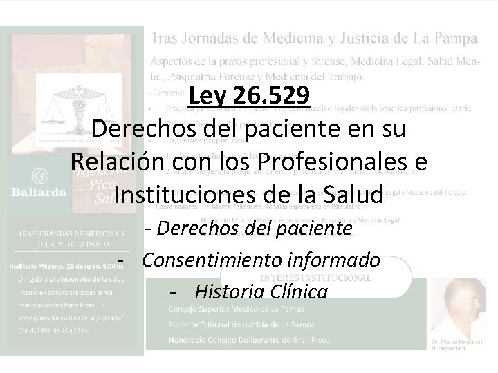 Ley 26. 529 Derechos del paciente en su Relación con los Profesionales e Instituciones