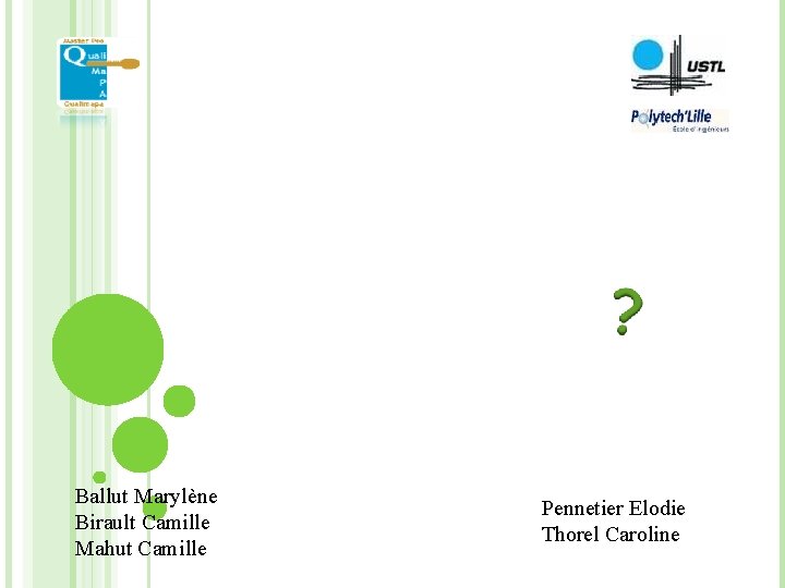 Ballut Marylène Birault Camille Mahut Camille Pennetier Elodie Thorel Caroline 