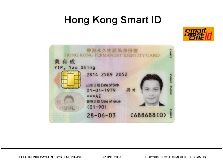 Hong Kong Smart ID ELECTRONIC PAYMENT SYSTEMS 20 -763 SPRING 2004 COPYRIGHT © 2004