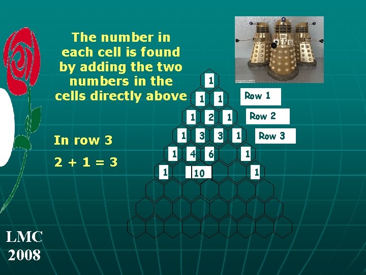 The number in each cell is found by adding the two numbers in the