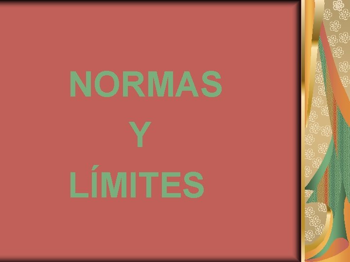 NORMAS Y LÍMITES 