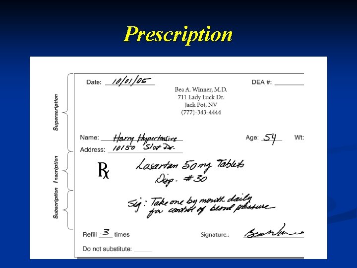 Prescription 