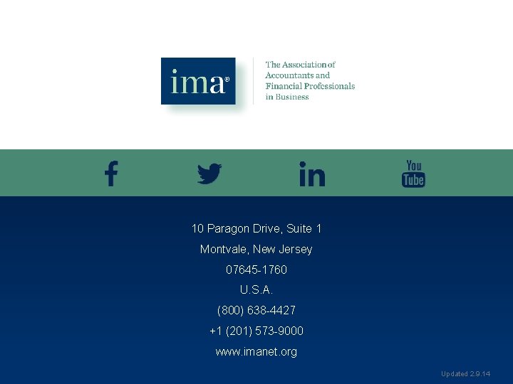 10 Paragon Drive, Suite 1 Montvale, New Jersey 07645 -1760 U. S. A. (800)