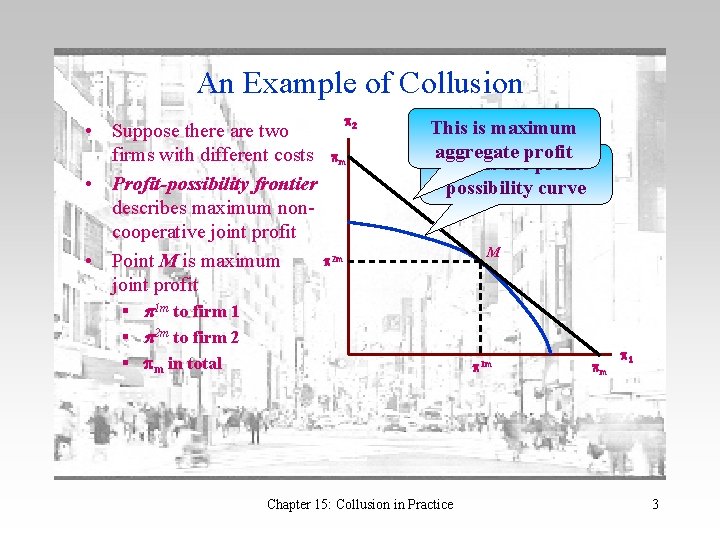 An Example of Collusion • Suppose there are two firms with different costs • An Example of Collusion • Suppose there are two firms with different costs •