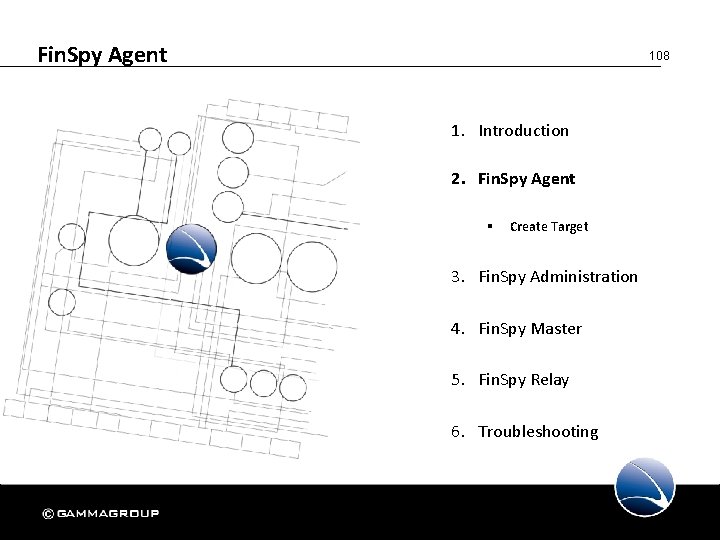 Fin. Spy Agent 108 1. Introduction 2. Fin. Spy Agent § Create Target 3.