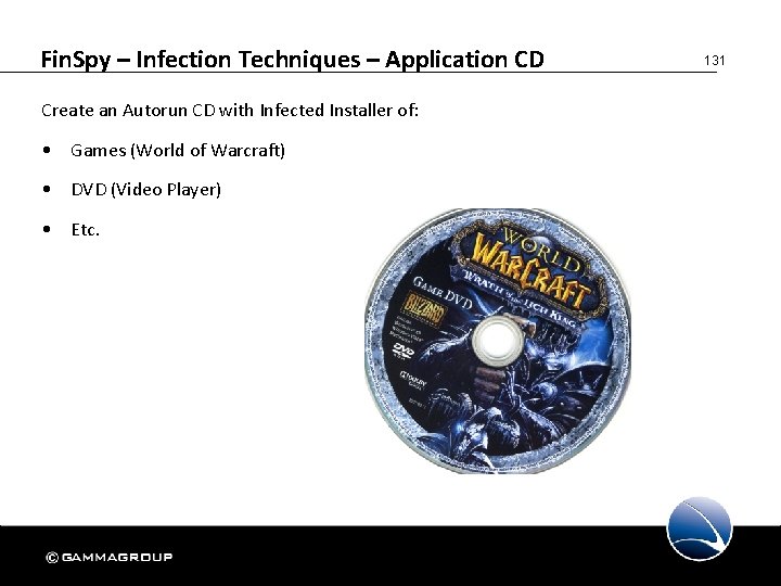 Fin. Spy – Infection Techniques – Application CD Create an Autorun CD with Infected