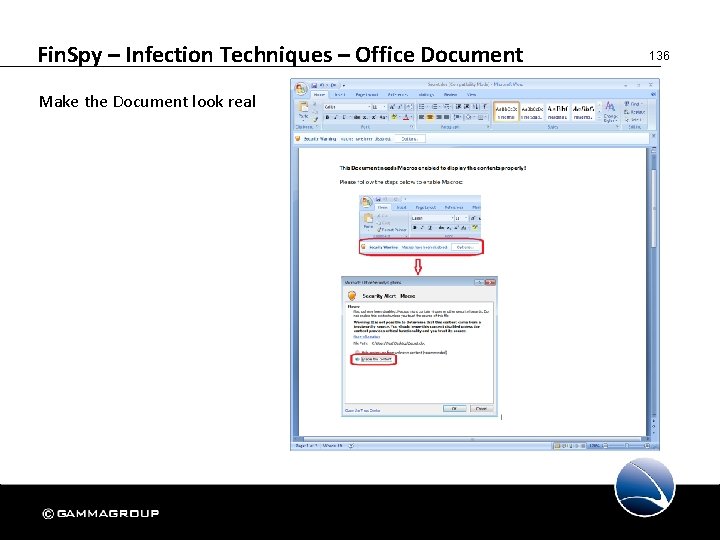 Fin. Spy – Infection Techniques – Office Document Make the Document look real 136