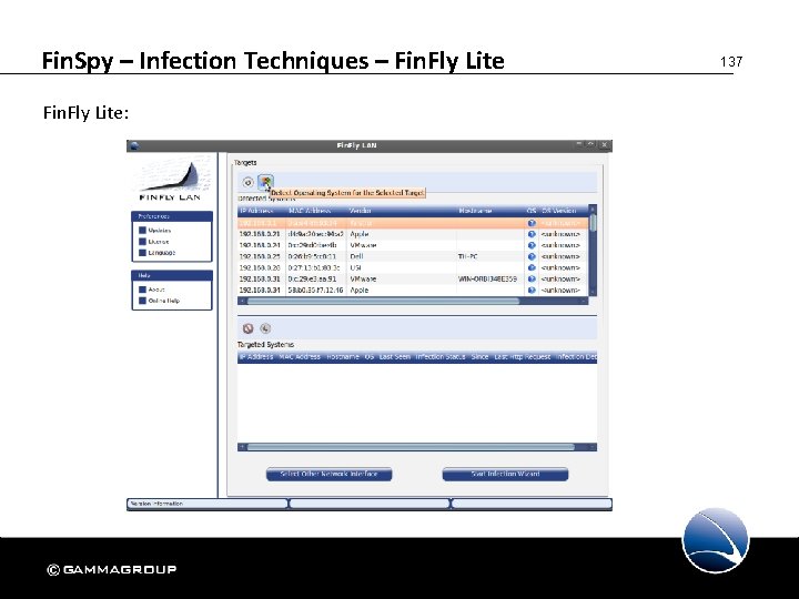 Fin. Spy – Infection Techniques – Fin. Fly Lite: 137 