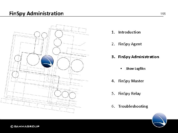 Fin. Spy Administration 155 1. Introduction 2. Fin. Spy Agent 3. Fin. Spy Administration