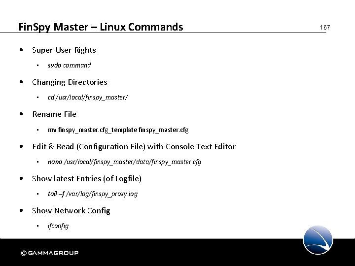 Fin. Spy Master – Linux Commands • Super User Rights • sudo command •