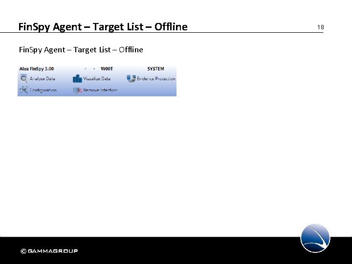 Fin. Spy Agent – Target List – Offline 18 