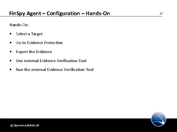 Fin. Spy Agent – Configuration – Hands-On: • Select a Target • Go to