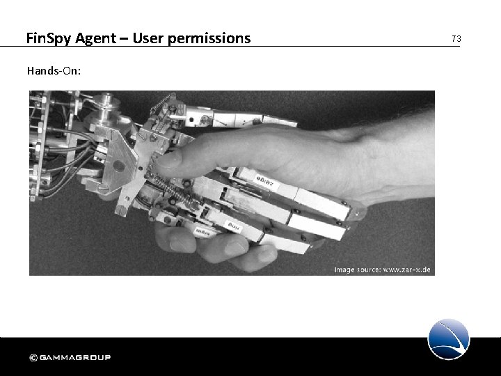 Fin. Spy Agent – User permissions Hands-On: 73 