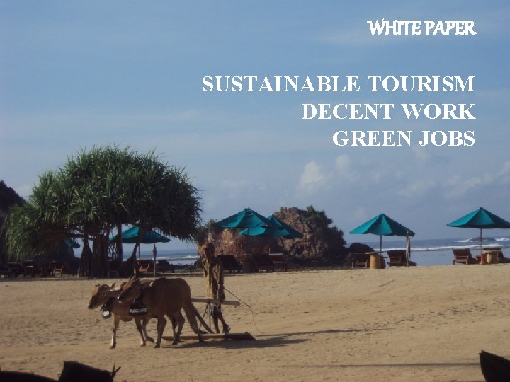 WHITE PAPER SUSTAINABLE TOURISM DECENT WORK GREEN JOBS SUSTAINABLE TOURISM DECENT WORK & GREEN