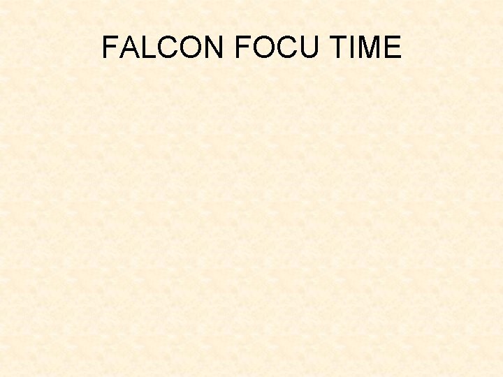 FALCON FOCU TIME FALCON FOCU TIME
