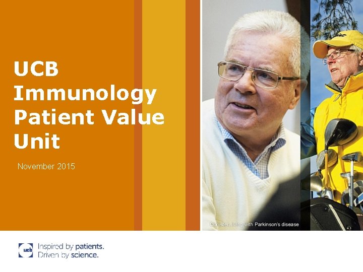 UCB Immunology Patient Value Unit November 2015 