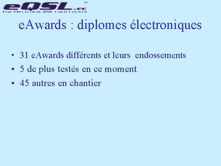 e. Awards : diplomes électroniques • 31 e. Awards différents et leurs endossements •