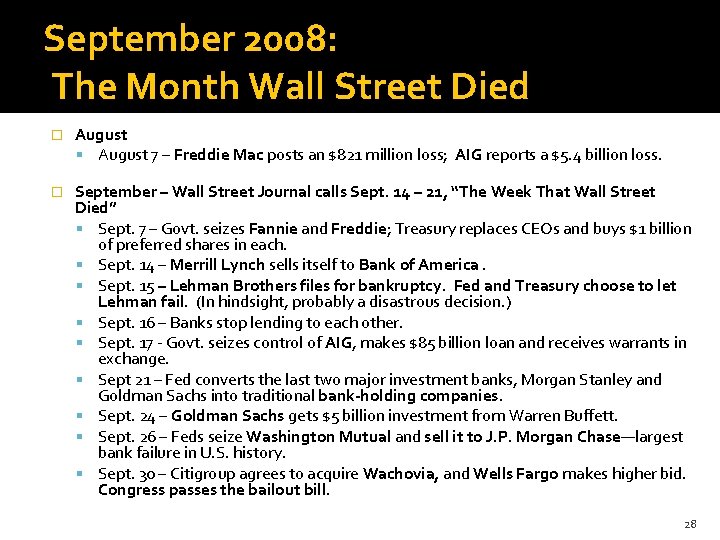 September 2008: The Month Wall Street Died � August 7 – Freddie Mac posts