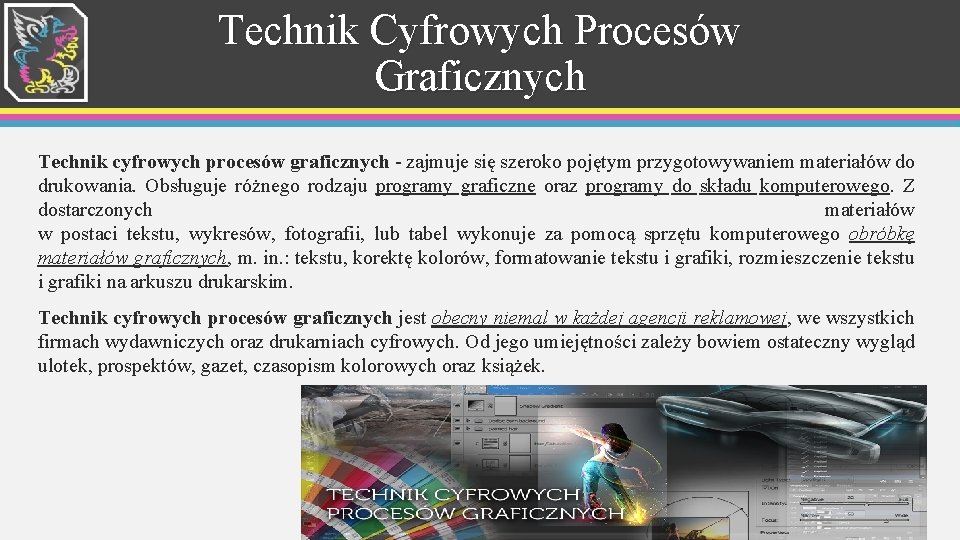 Technik Cyfrowych Procesw Graficznych Przykadowe prace graficzne Technik