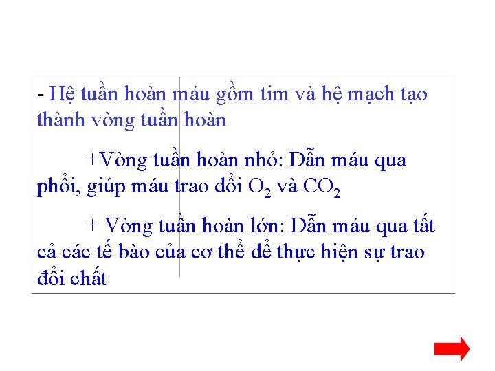- Hệ tuần hoàn máu gồm tim và hệ mạch tạo thành vòng tuần - Hệ tuần hoàn máu gồm tim và hệ mạch tạo thành vòng tuần