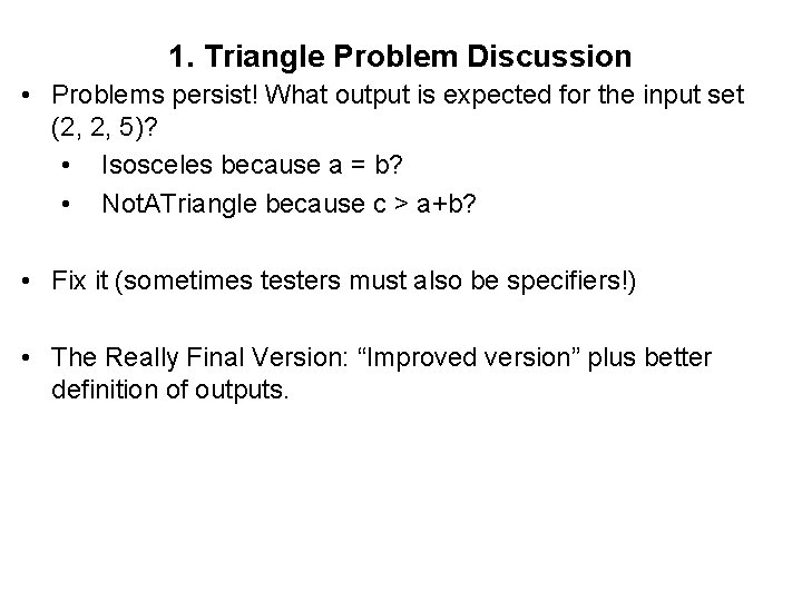Program Graph For Normal Triangle Problem Sample Problems for Testing For Program Level Testing