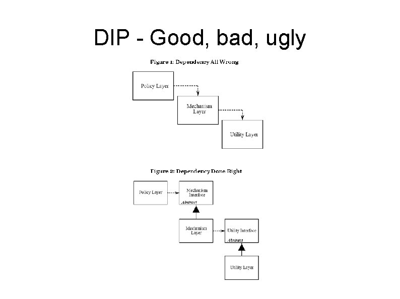 DIP - Good, bad, ugly 