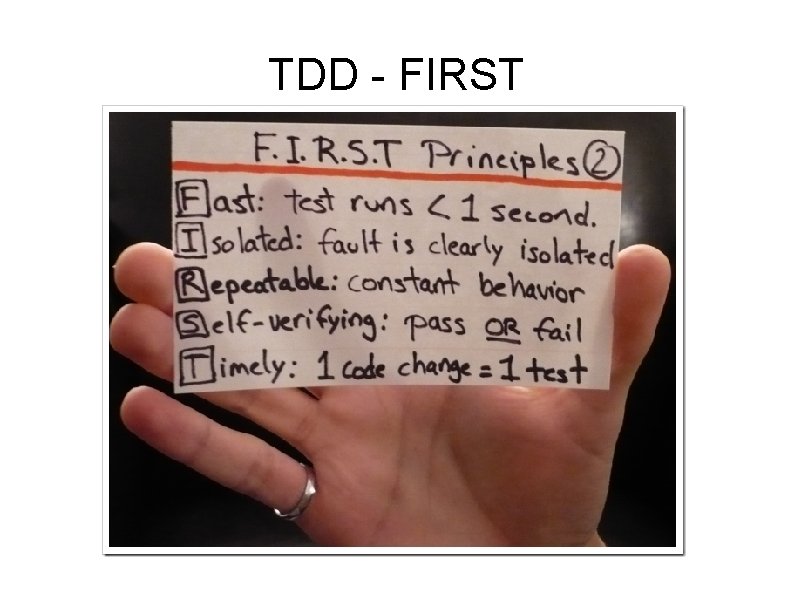 TDD - FIRST 