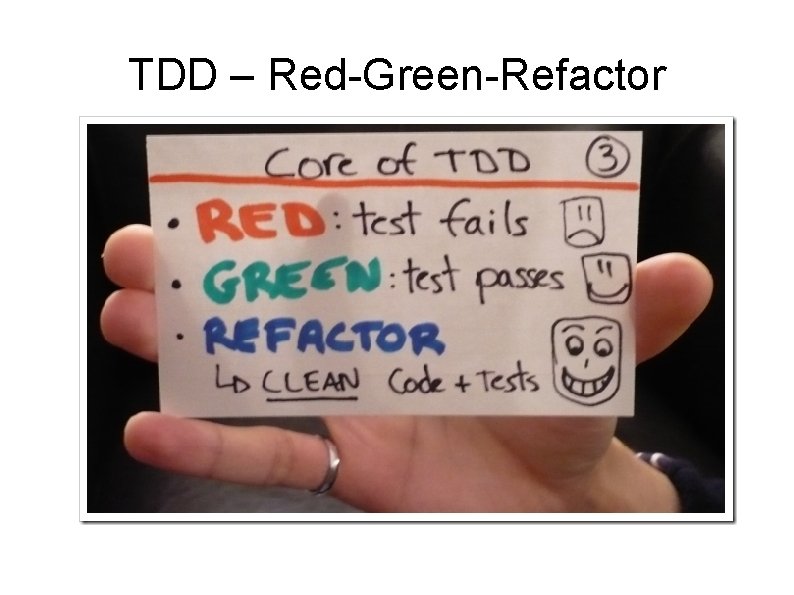 TDD – Red-Green-Refactor 