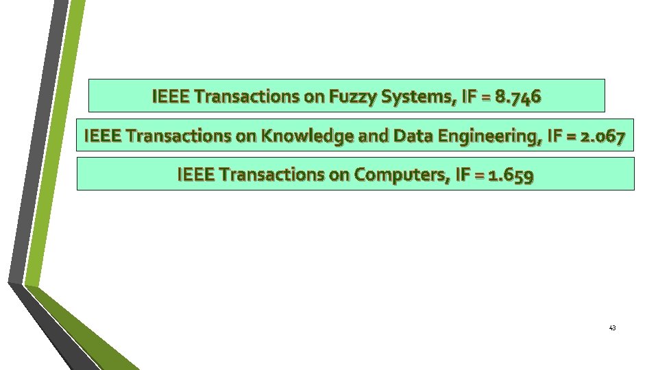 IEEE Transactions on Fuzzy Systems, IF = 8. 746 IEEE Transactions on Knowledge and