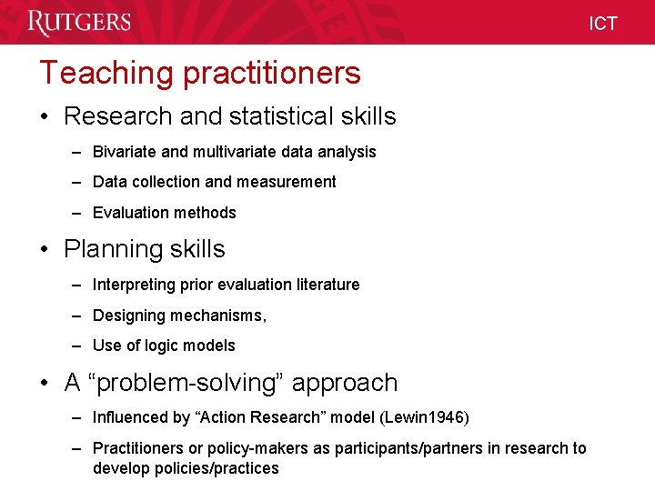 ICT Teaching practitioners • Research and statistical skills – Bivariate and multivariate data analysis ICT Teaching practitioners • Research and statistical skills – Bivariate and multivariate data analysis